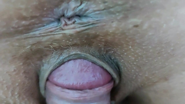 Slowly fucking my stepmom's hairy pussy. Homemade porn. She has a tight and wet butterfly pussy